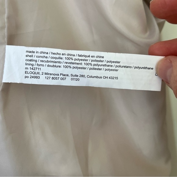 Eloquii Plus Size Faux Leather Moto Jacket Cropped in Bone Sz 18/20 - Picture 13 of 13